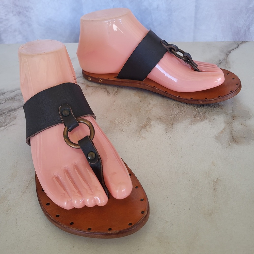 Beek Harness Ring Slip On Sandals Women's Size 6 Black